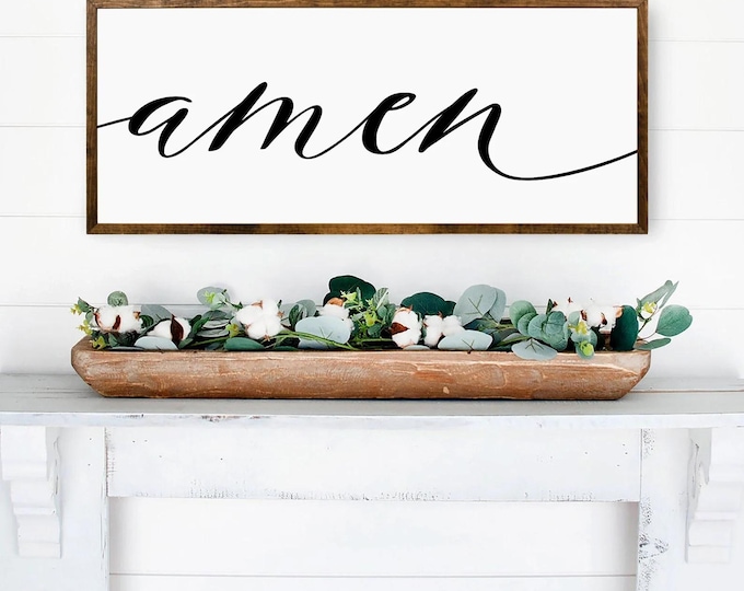 Amen, Christian farmhouse sign