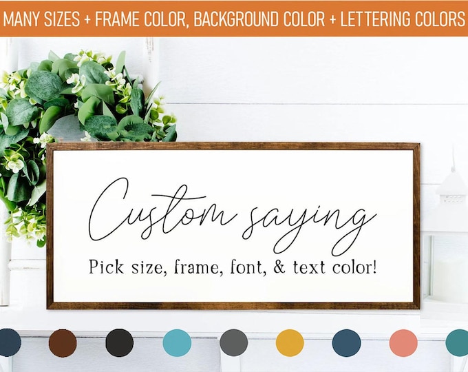 Custom Quote Wooden Sign – Personalized Wall Art Decor