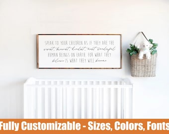 Speak to Your Children, kids room farmhouse sign