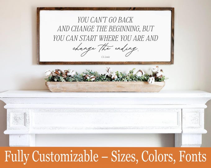 C.S. Lewis Quote Sign – ‘You Can’t Go Back…’ – Inspirational Literary Wall Art