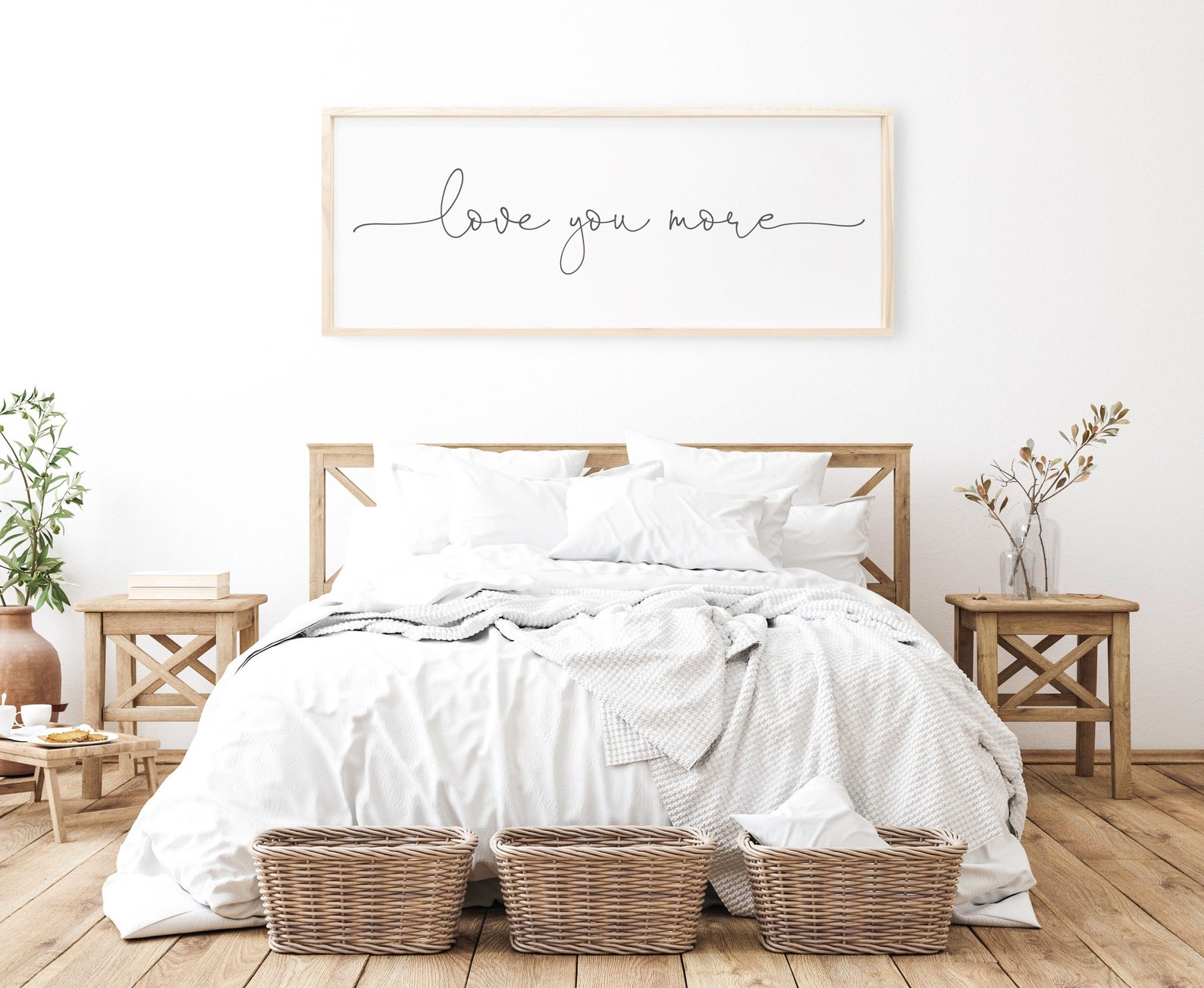 Love You More Sign Love You More Wall Art Love You More Etsy