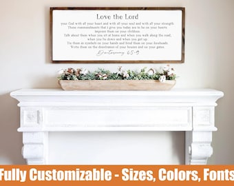 Love the Lord, customizable scripture wall sign