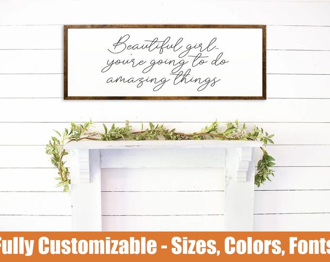 Inspirational Quote Wall Art, Personalized Nursery Decor