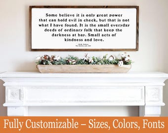 Tolkien Hobbit Quote Sign – Literary Wooden Wall Art – Encouraging Home Decor