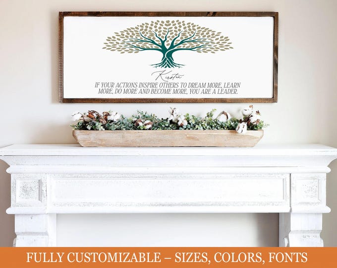 You Are a Leader, Motivational wooden wall sign