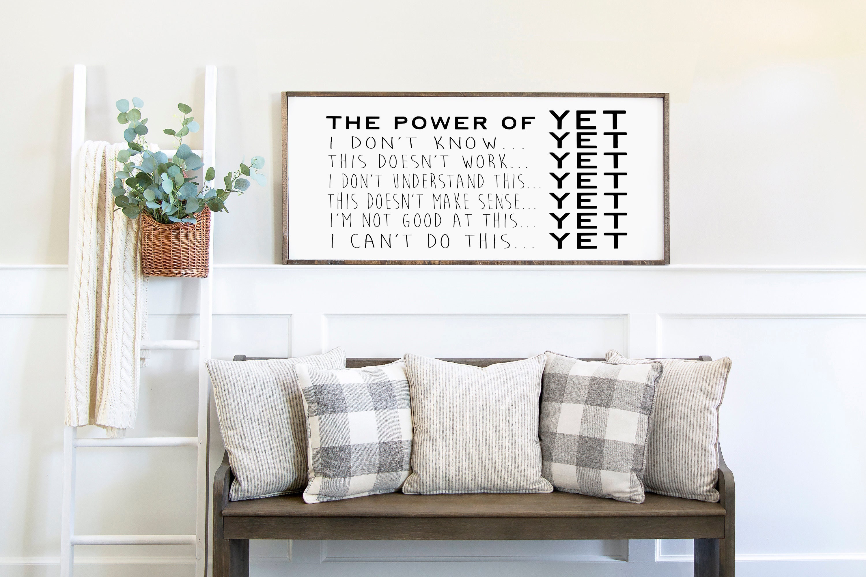 The Power of Yet, Growth Mindset Classroom Sign