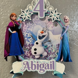 Frozen inspired cake topper with lights