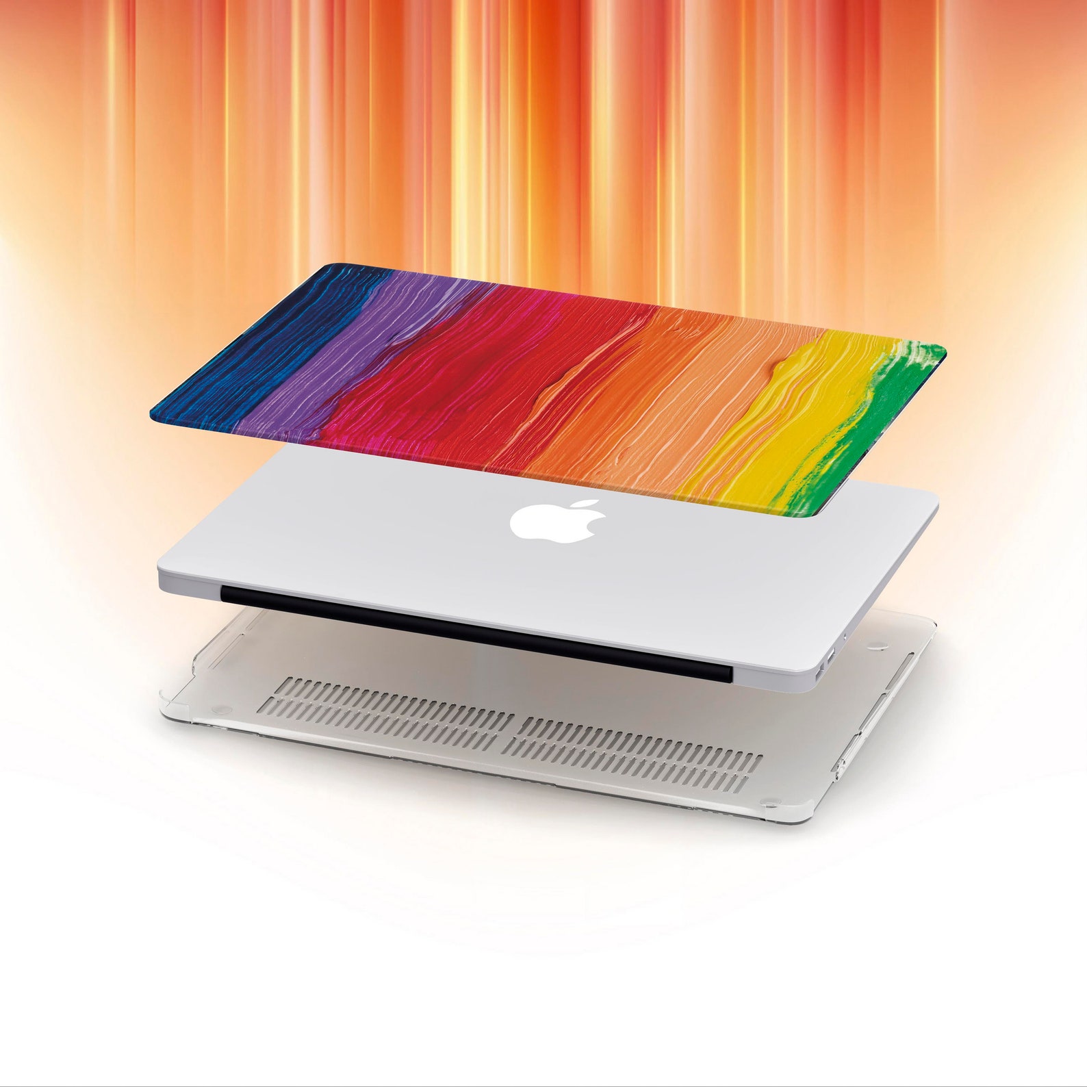 Macbook case Colorful Strips Macbook Air 13 Abstract Art Mac Etsy