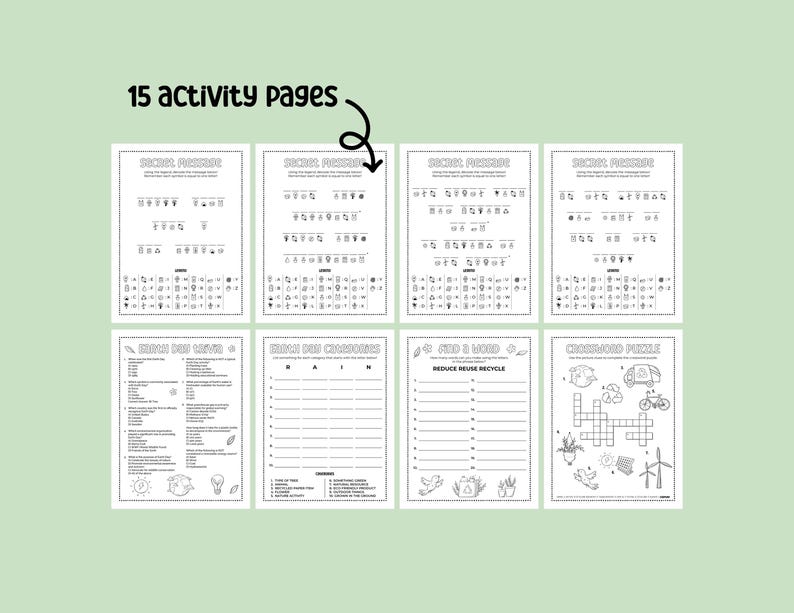 Earth Day Printable Activity Bundle with Coloring Pages, Word Search, Word Scramble, Games & Maze Activities! Earth Day Kids Activities image 4