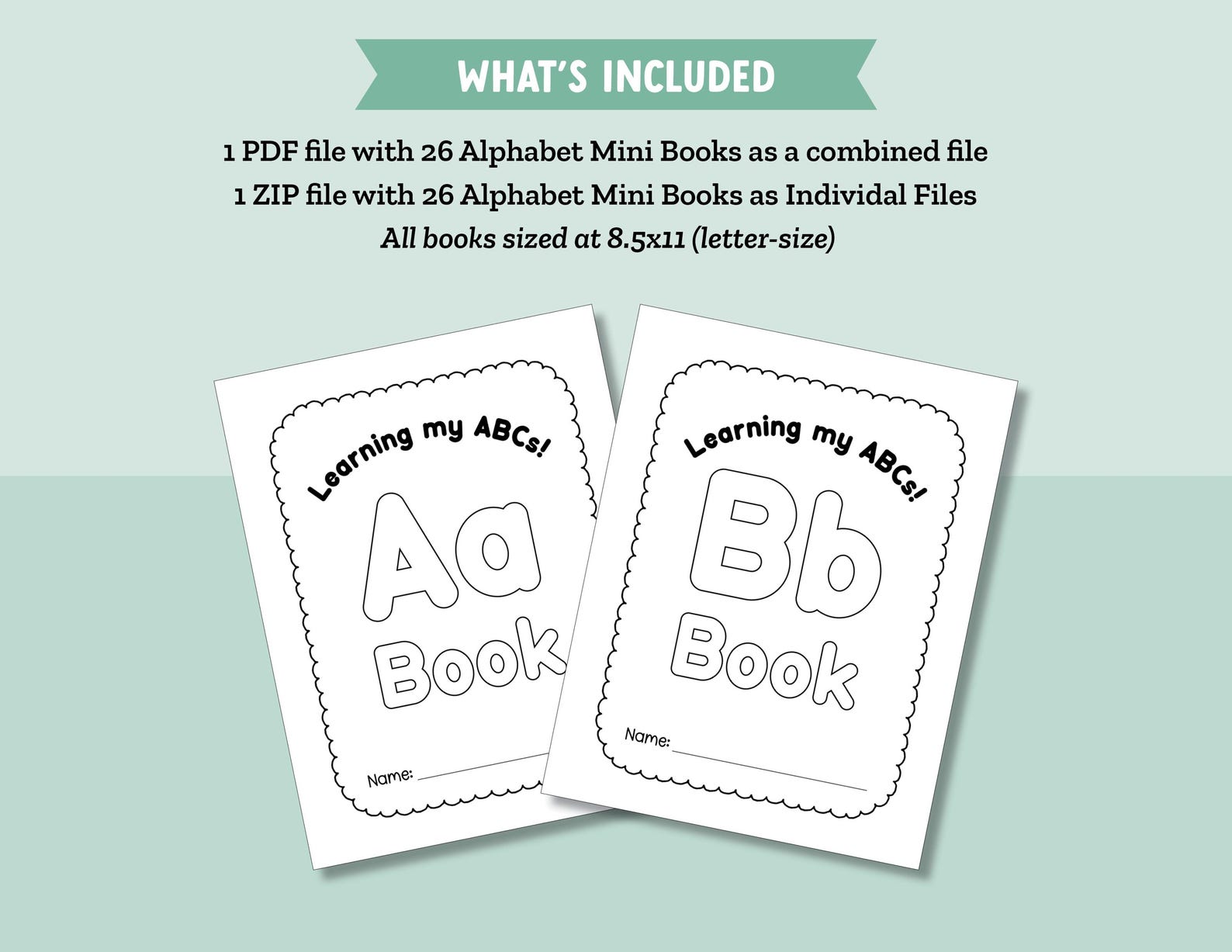 Alphabet Mini Book for Learning the Alphabet and Letter Recognition ...