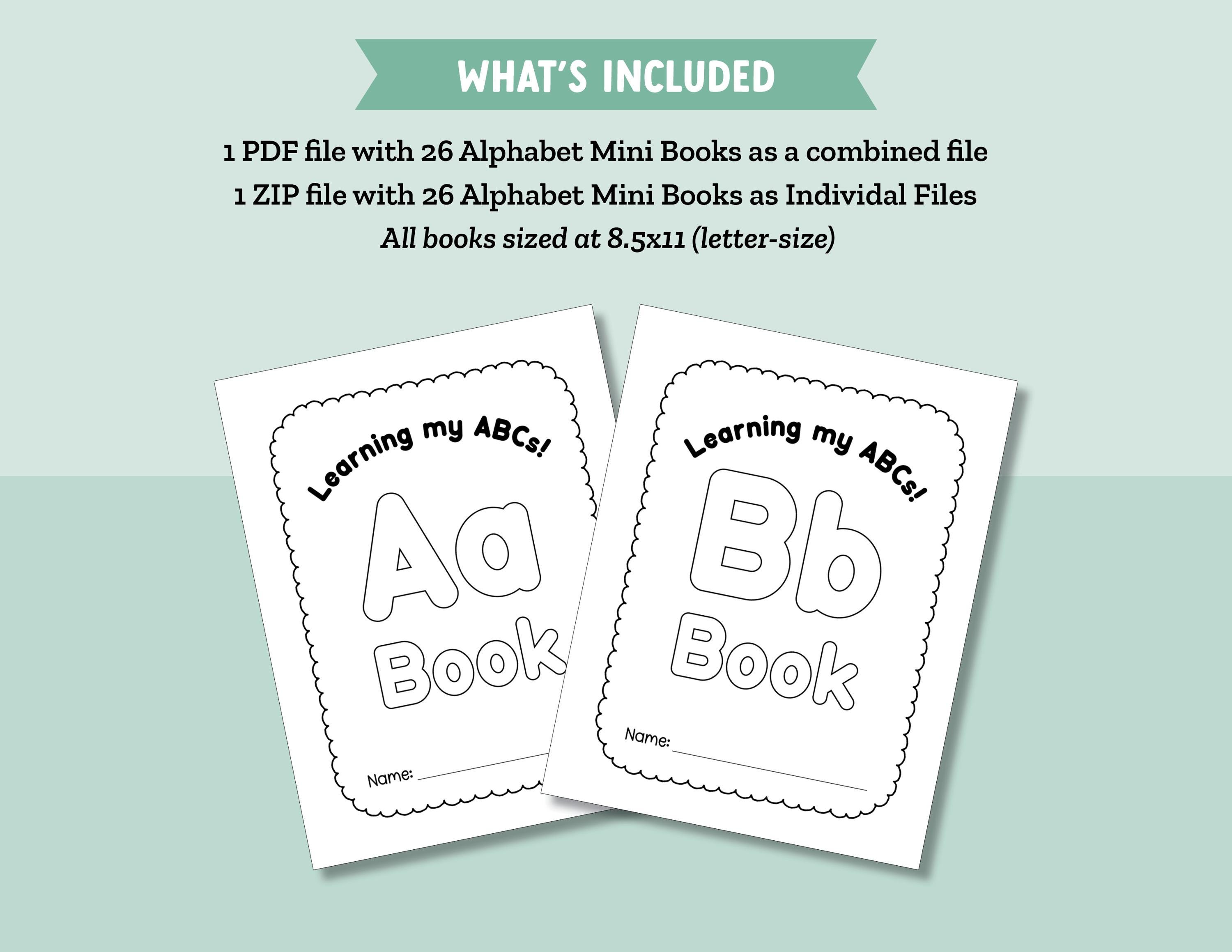 Alphabet Mini Book for Learning the Alphabet and Letter Recognition ...