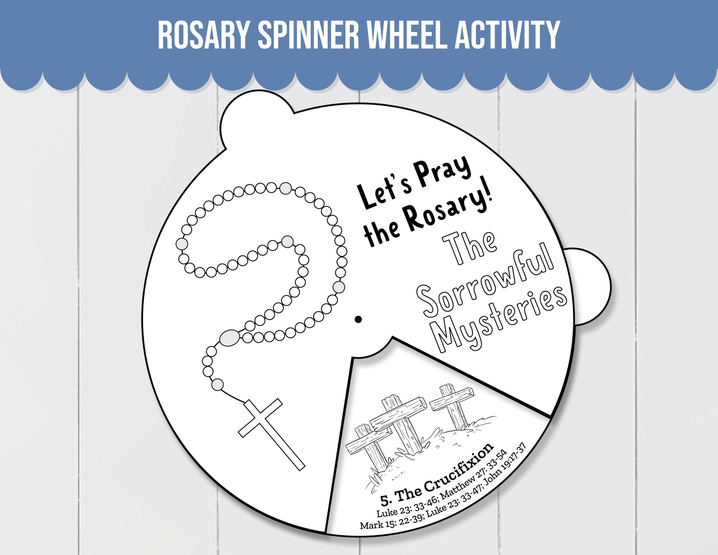 Learning the Rosary Printable Featuring the Sorrowful Mysteries in a ...