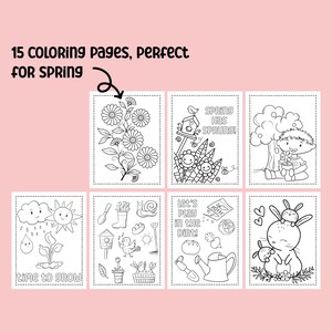 Spring Printable Activity Bundle with Coloring Pages, Word Search, Word Scramble, Games & Maze Activities! Spring Kids Activities image 7