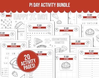 Pi Day Aktivitäts-Bundle für Pi Day Feierlichkeiten, lustige Pi Day Klassenzimmerspiele, Pi Day Spiele und Pi Day Party Ideen