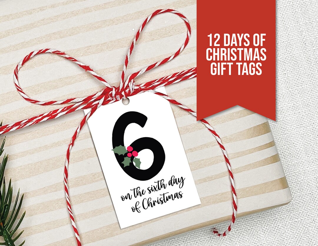 Twelve Days of Christmas Gift Tags Printable Christmas Tags  Etsy