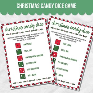 Jogo de dados de doces de Natal, jogo de Natal divertido para festa de escritório, jogo de Natal para crianças, jogos de doces de Natal para crianças, jogo de festa de Natal