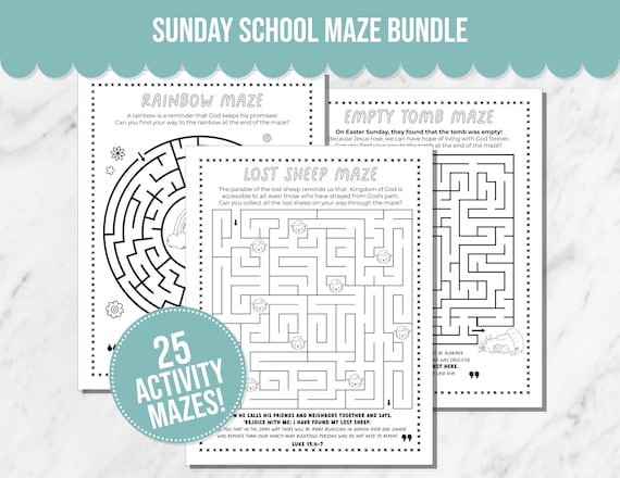 Christian Printable Activity, Kids Sunday School Mazes, Homeschool Bible Activities, Bible Verse Study Unit, Sunday School Activity Pages
