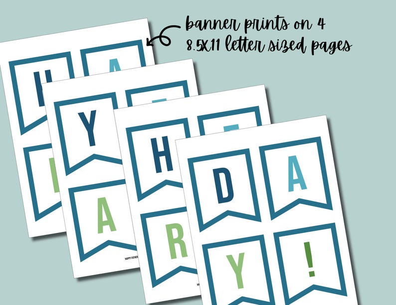 Happy Fathers Day Banner, druckbare Wimpelkette für Zuhause Vatertagsdekor, druckbare Vatertagsdekoration Bild 3