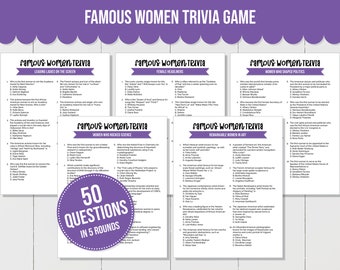 International Women's Day Trivia Game, Womens History Month Trivia, Famous Women Party Game, Pub Trivia, Ice Breaker Game, Trivia Night Game