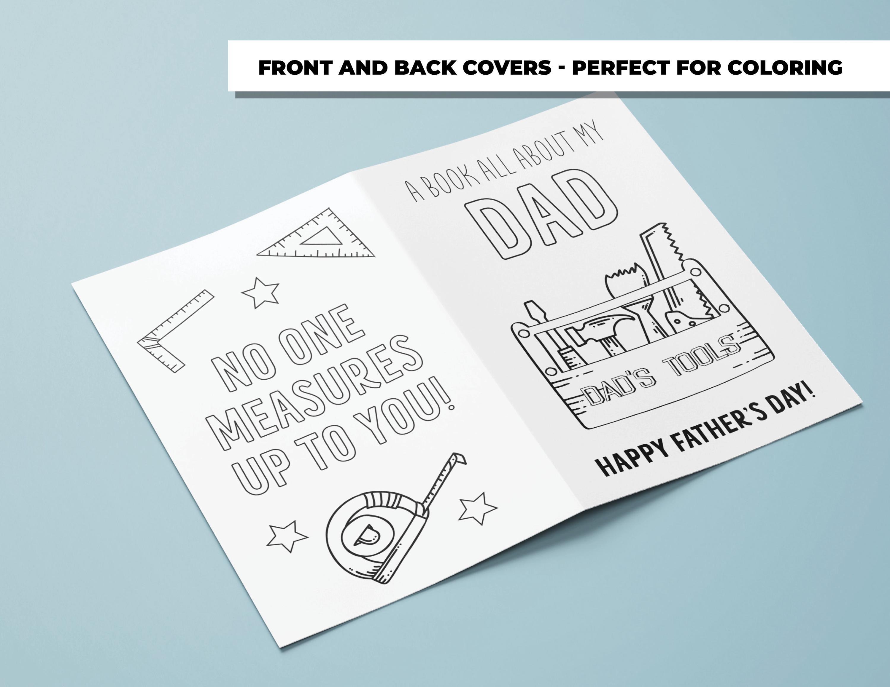 All About Dad Printable Book for Father's Day, Perfect Father's Day ...