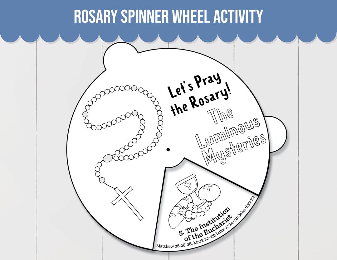 Learning the Rosary Printable Featuring the Luminous Mysteries in a ...