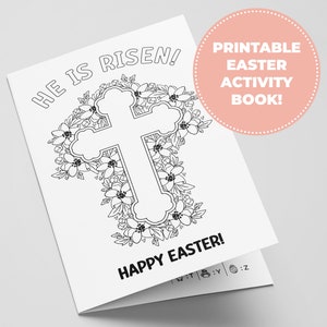 Libro de actividades cristianas de Pascua, actividades cristianas de Pascua para niños para la misa de Pascua o para rellenar la canasta de Pascua