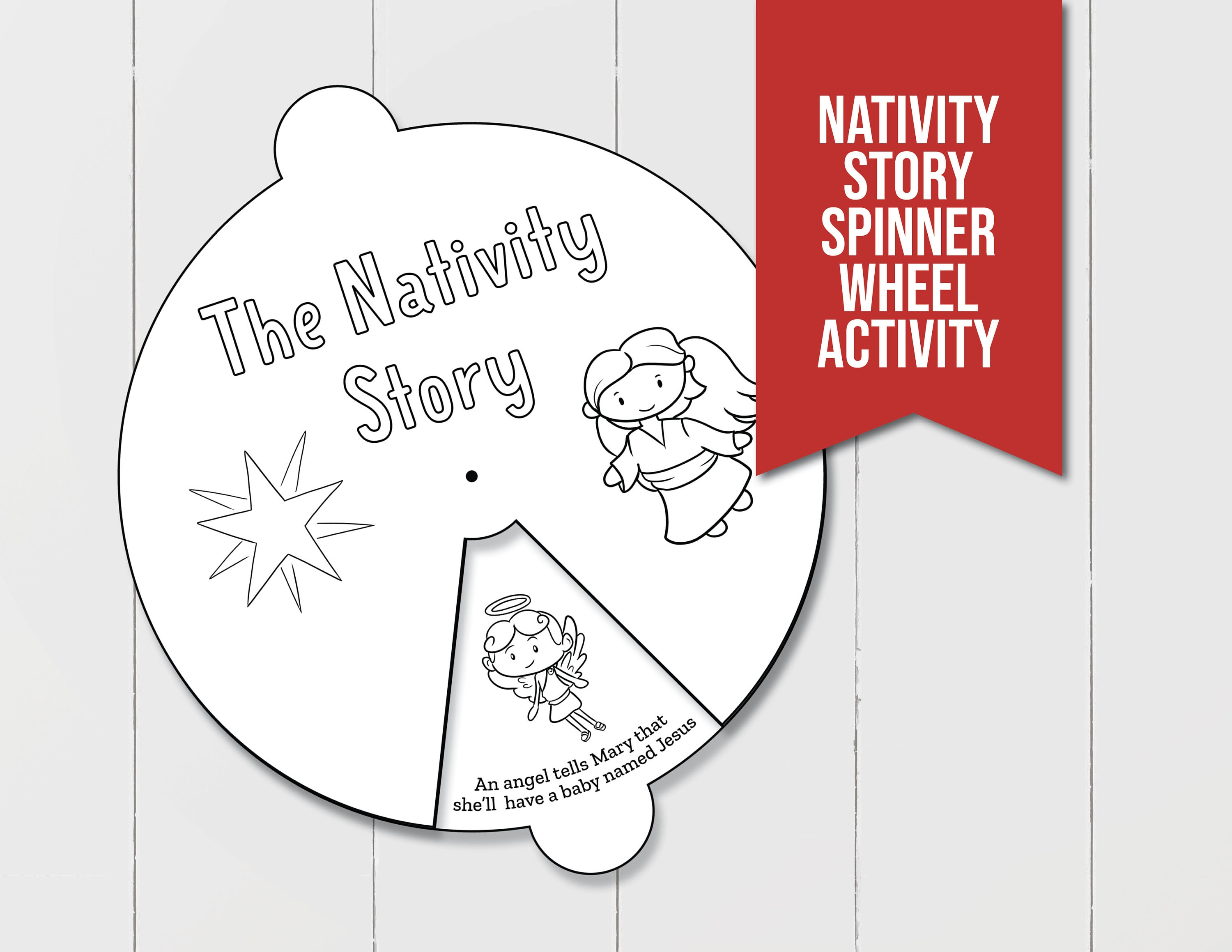 the nativity story spinner wheel printable, perfect christian