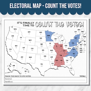 Coloriage à imprimer de carte électorale pour les résultats des élections