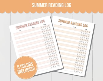 Summer Reading Challenge Printable, Summer Reading Log for Kids, Summer Reading Printables, Summer Book Tracker, Reading Tracker, Book Log