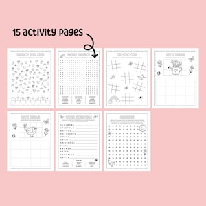Spring Printable Activity Bundle with Coloring Pages, Word Search, Word Scramble, Games & Maze Activities! Spring Kids Activities image 3