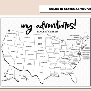 Places I've Been Map, United States Map, States Ive Visited, My