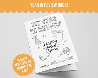 Kids Year in Review Activity, Printable Time Capsule for Kids, New Year's Eve Year in Review Printable, NYE Activities for Kids, NYE 2025
