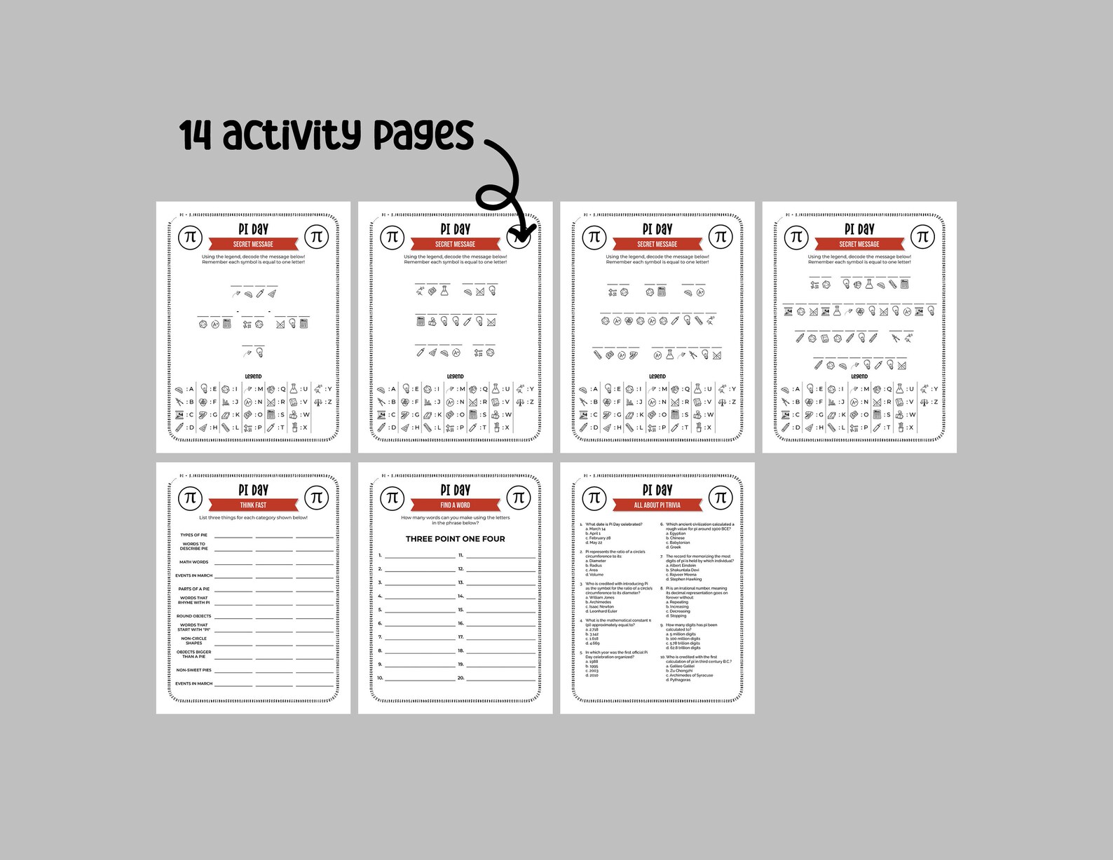 Pi Day Activity Bundle for Pi Day Classroom Celebration, Fun Pi Day ...