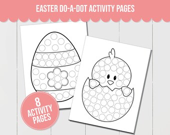 Easter Do-A-Dot Activity Pages, Perfect for Toddler Activity, Dot Marker Worksheet for Spring Preschool Activity