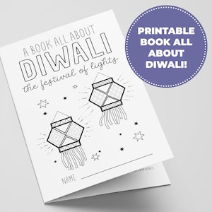 All About Diwali Printable Book, Perfect Diwali activity for Kids, Great addition to your Diwali decor, Diwali Gift for Kids