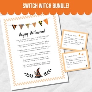 Switch Witch Printable Letter, Letter from the Switch Witch, Kids Halloween Printable, Halloween Candy Alternative, Switch Witch Tradition