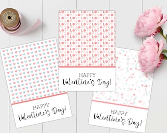 Valentines Day Mini Cookie Card, Printable Mini Cookie Card, Cookie Packaging for Valentines, Printable Cookie Card Bundle, Instant Download