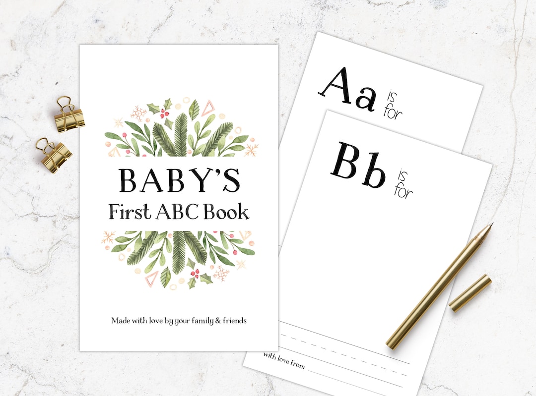 Baby Shower ABC Book, Christmas Baby Shower Games Printable, Baby It's ...