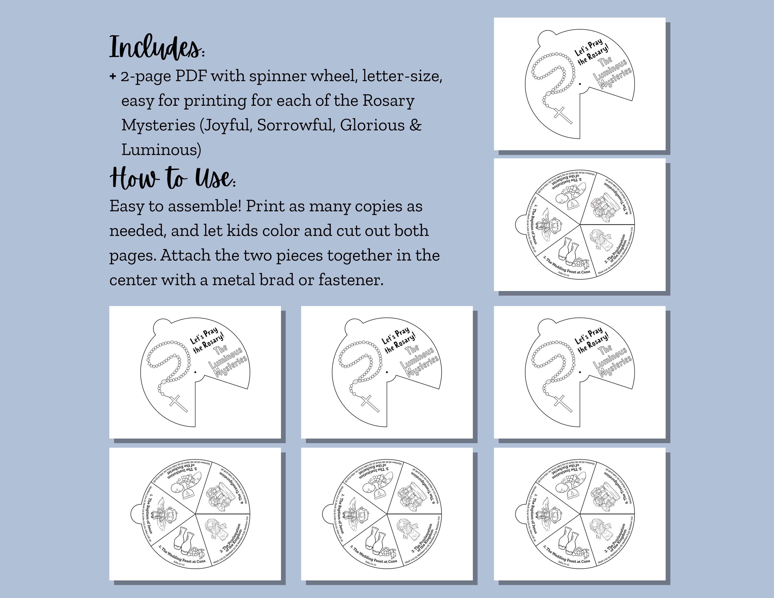 Learning the Rosary Printable Bundle With Joyful Mysteries, Sorrowful ...