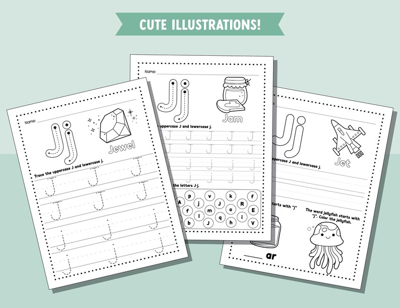 Jet Tracing Alphabet Tracing Worksheets, Printable Worksheets Tracing Letters A - Z ...