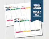 EDITABLE Weekly Schedule for Kids Printable to plan all your activities, Weekly Planner To Do List, Kids Week Schedule