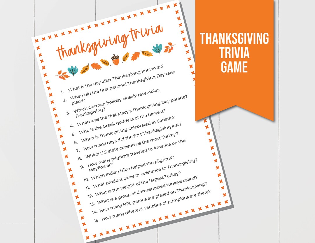 Thanksgiving trivia games