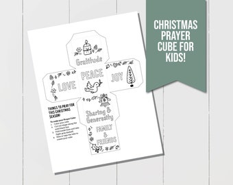 クリスマスの祈りのキューブは、子供向けの祈りのプロンプトで子供たちに季節の意味を理解するのに最適です。