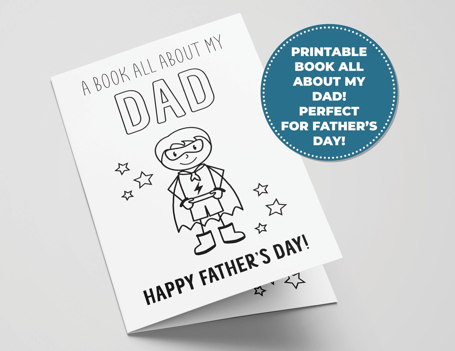 All About Dad Printable Book for Father's Day, Perfect Father's Day ...