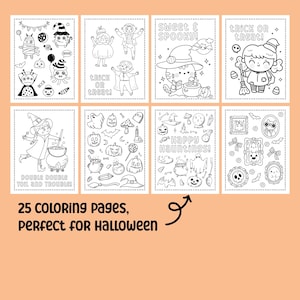 Halloween-activiteitenpagina's voor kinderen Herfstkleurplaten Kleurplaten Halloween-activiteitenbundel Afdrukbare kleurplaten afbeelding 8