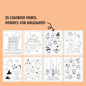 Halloween-activiteitenpagina's voor kinderen Herfstkleurplaten Kleurplaten Halloween-activiteitenbundel Afdrukbare kleurplaten afbeelding 6