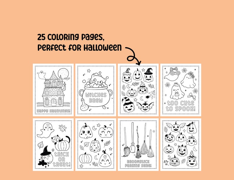Halloween-activiteitenpagina's voor kinderen Herfstkleurplaten Kleurplaten Halloween-activiteitenbundel Afdrukbare kleurplaten afbeelding 6
