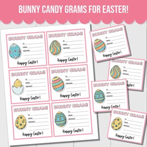 Inzamelactiefolder Bunny Gram, inzamelingsactie voor Pasen Candy Gram Spring School