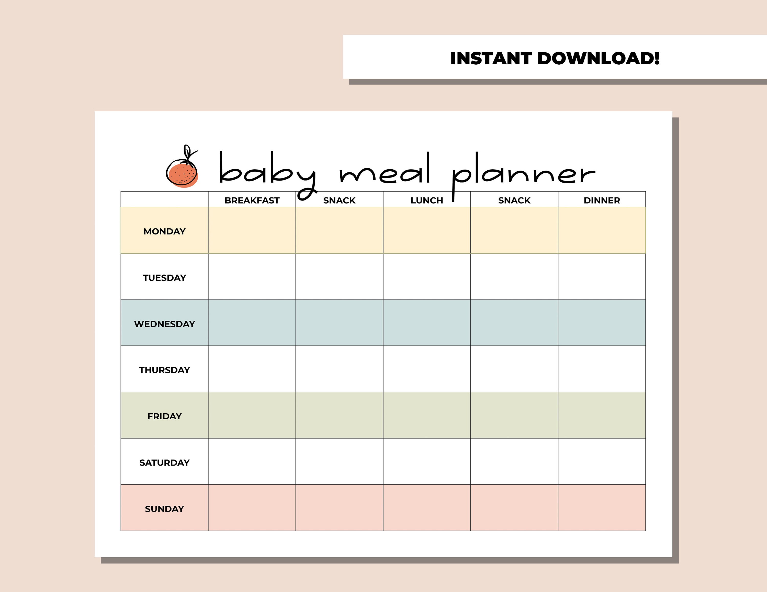 Baby Led Weaning Meal Plan Ubicaciondepersonas cdmx gob mx