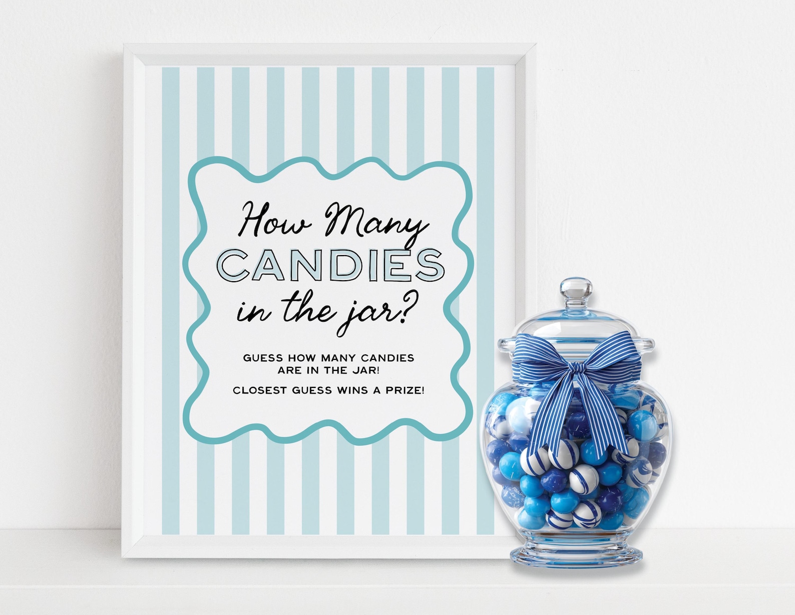 Candy Guessing Game, Guess How Many Candies Sign, Baby Shower Printable ...
